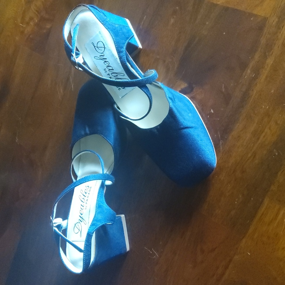 Dyeables By Parade Navy Blue Heels, Women's Size 8B